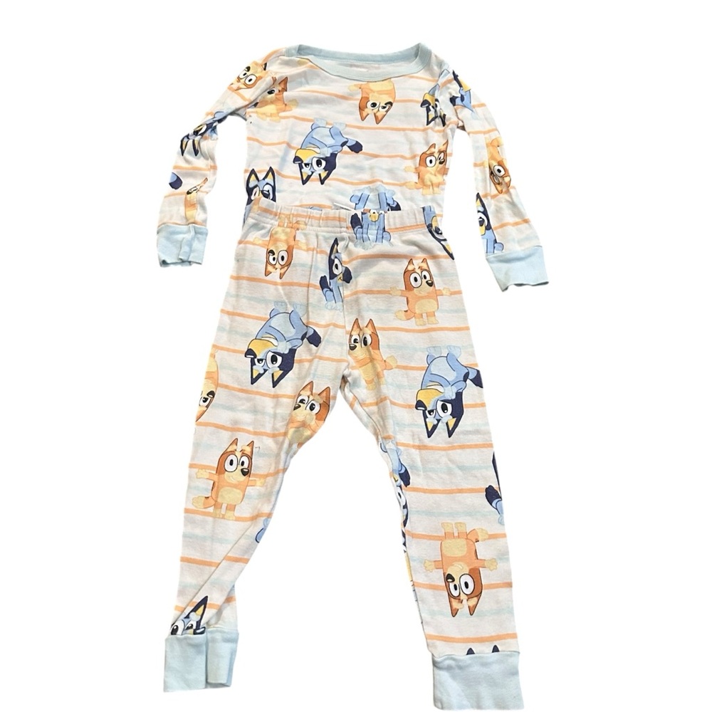 Bluey Tight Fitted Pajama Long Sleeve Set Size 4T